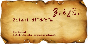 Zilahi Ádám névjegykártya
